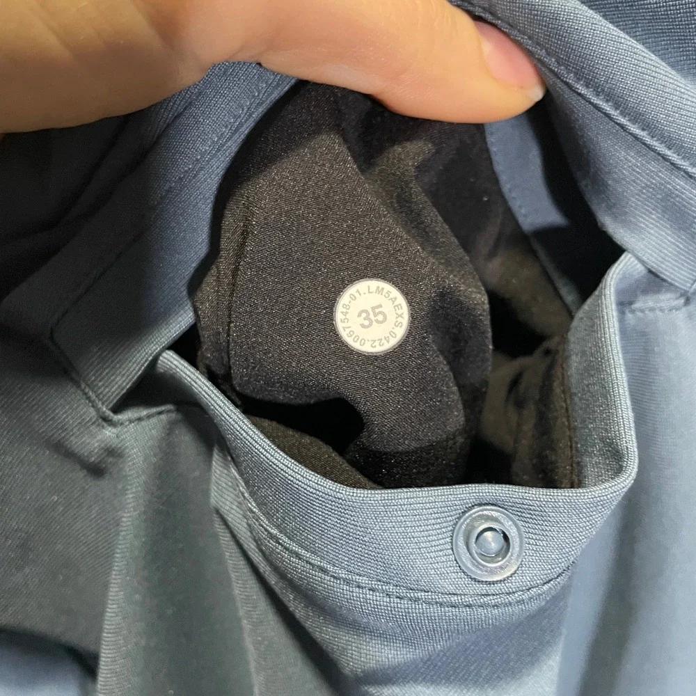 Lululemon Lab Utilitech Expedition Pant Mens Blue Grey Size 35‎ LM5AEXS